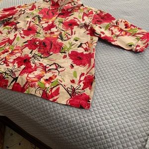Floral summer blouse or jacket